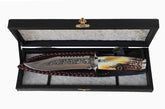 Yavuz Bıçak GRV32 geyik boynuz kabza gravürlü av bıçağı 32 cm